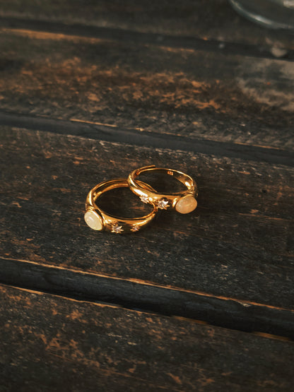CELESTIAL GLOW | OPAL CRYSTAL GOLD RING